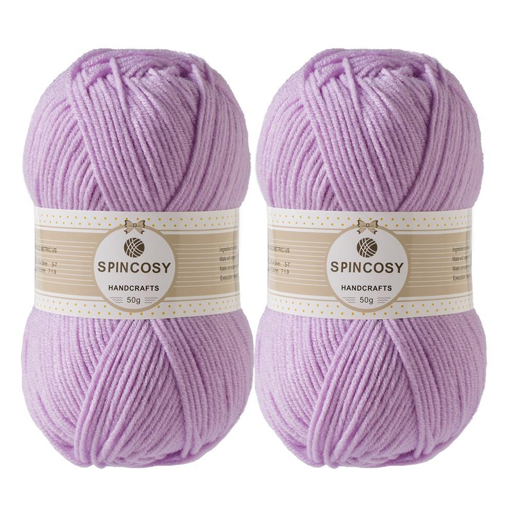 2-Pack 4-Strand Acrylic Yarn, Soft and Skin-Friendly, Ideal for Crocheting Clothes, Dolls, Bags, and Various Handicrafts