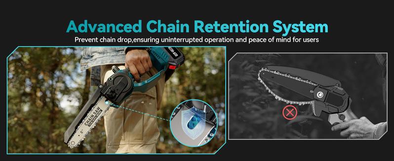 SeeSii 2 in 1 Cordless Pole Saw & Mini Chainsaw with 2 Batteries, Power Electric Polesaw for Tree Trimming, Chain Saw with Extension Pole, 16ft Reach, Limb Branch Cutter Pruner CH800   #TikTokShopBlackFriday