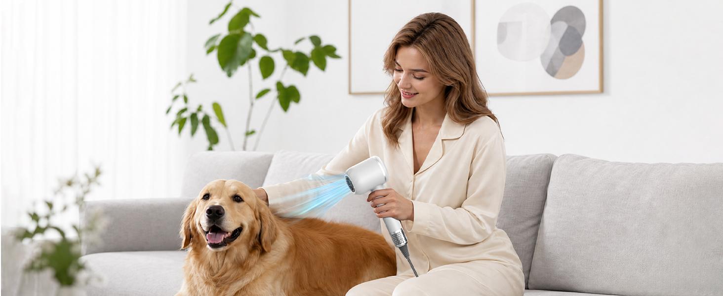 Hair Dryer with Carry Case, 3 Min Fast Drying-160000 RPM Professional High-Speed Ionic Blow Dryer 200 Millions Negative Ionic, Low Noise Hairdryer with Magnetic Diffuser Nozzle for Home&Travel