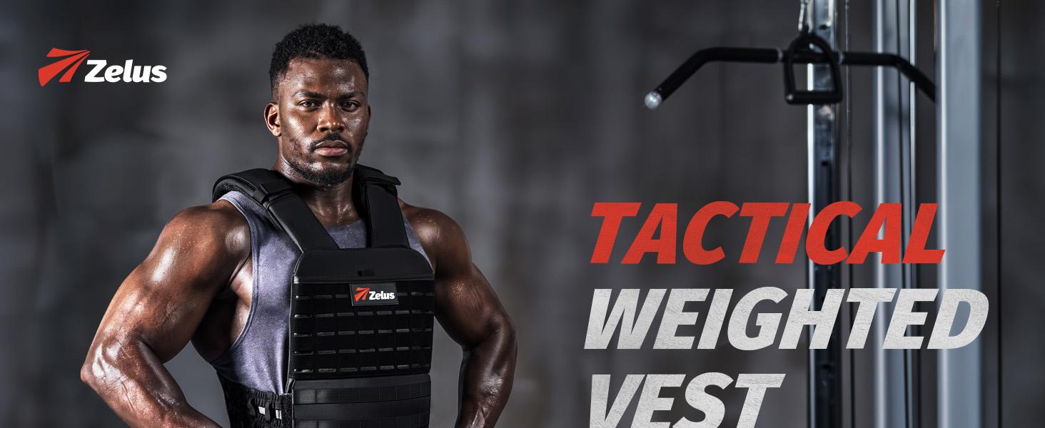 【SpringStatements】ZELUS Tactical Weighted Vest for Men Women(Vest Only, Plates Not Included), Adjustable Training Vest with MOLLE Panels & Chest Pocket, Tactical Fitness Gear for Outdoor & Gym Workouts