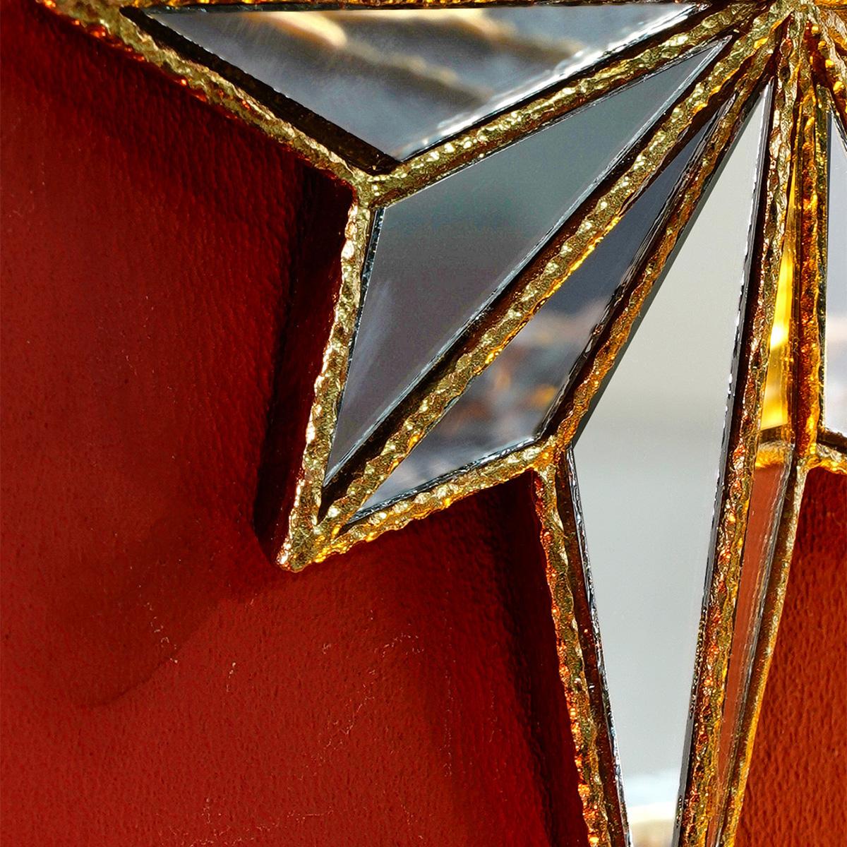 Creative Resin Octagonal Starburst Mirror Decorative Wall Hanging, Easy to Install, Home Decoration Items for Wedding, Party and Photography Prop, Ornaments