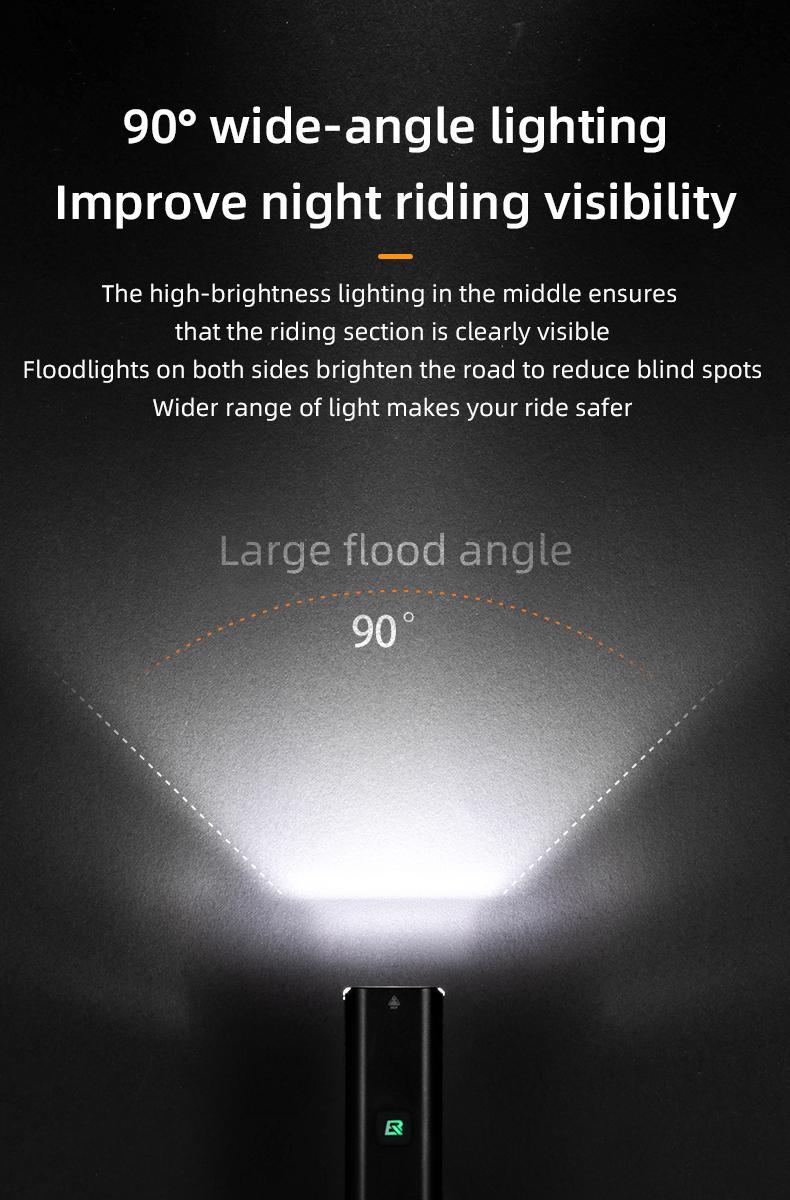 ROCKBROS Bike Light 1000 Lumens USB Rechargeable Bike Headlight Led IPX6 Waterproof Bike Front Light 5 Modes Aluminum Alloy Super Bright Bike Light for Night Riding