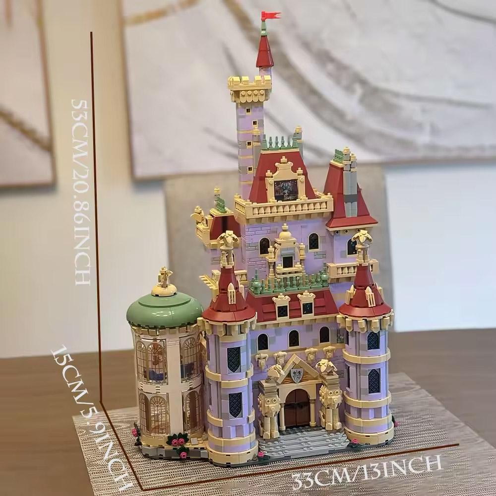 Beauty and Beast Castle Building Blocks Set, Educational Toy, Home Office Decoration, Adult Use, Christmas Gift, Compatible with 43263 2916PCS