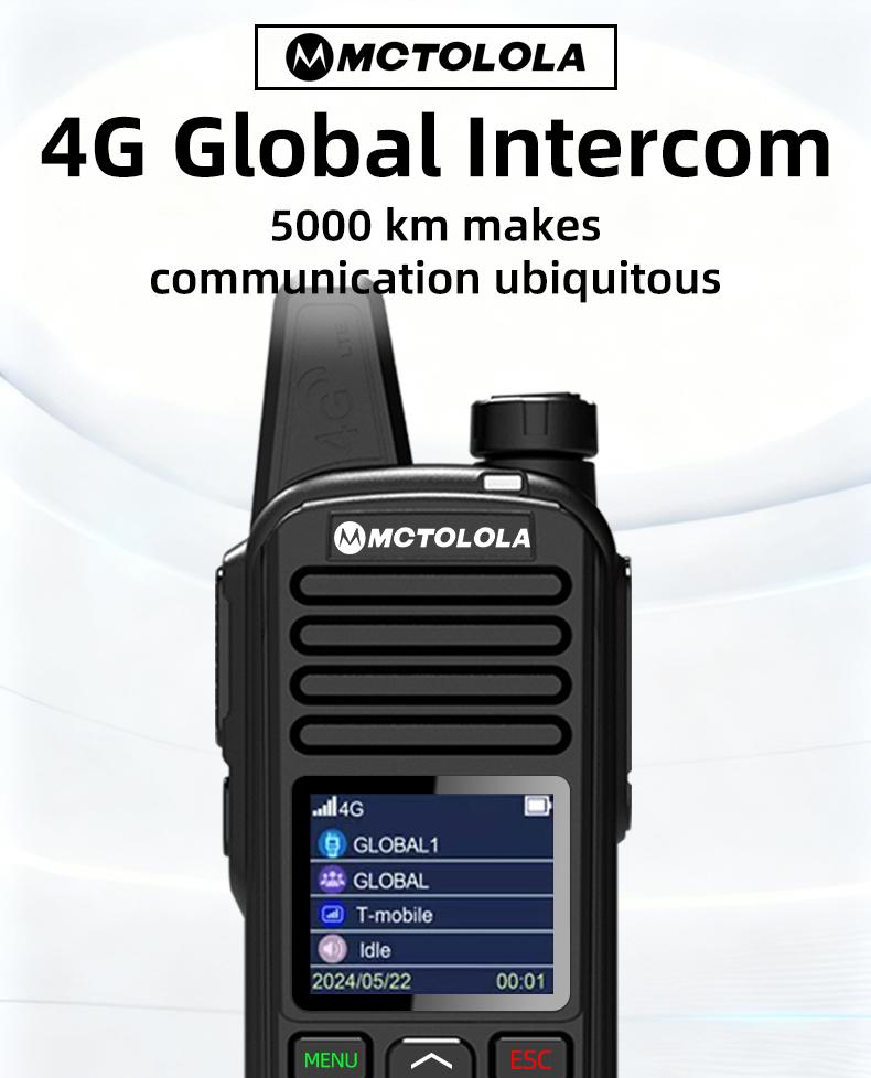 SIM card lifetime free support for 2g4g, Bluetooth WiFi, portable handheld walkie talkie for long-distance communication, suitable for outdoor exploration, fleet travel, two-way walkie talkie