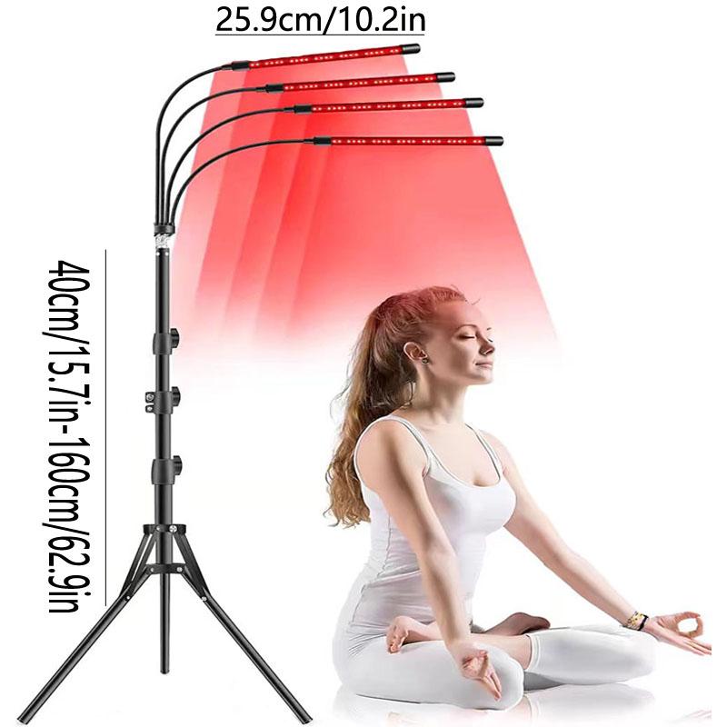USB4-tube 660 nm 850 nm near-infrared light panel red light with timer surface and body household device with adjustable bracket