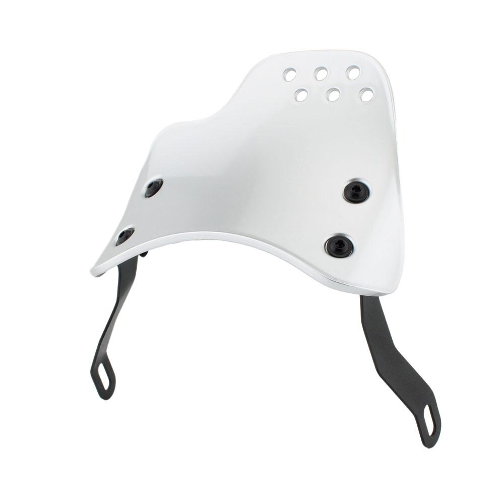 1PC Universal Motorcycle Windshield for Husqvarna Yamaha XSR Royal Enfield Triumph Round Headlight Models UV Resistant Scratch Proof Quick Release Windscreen Cafe Racer Wind Deflector