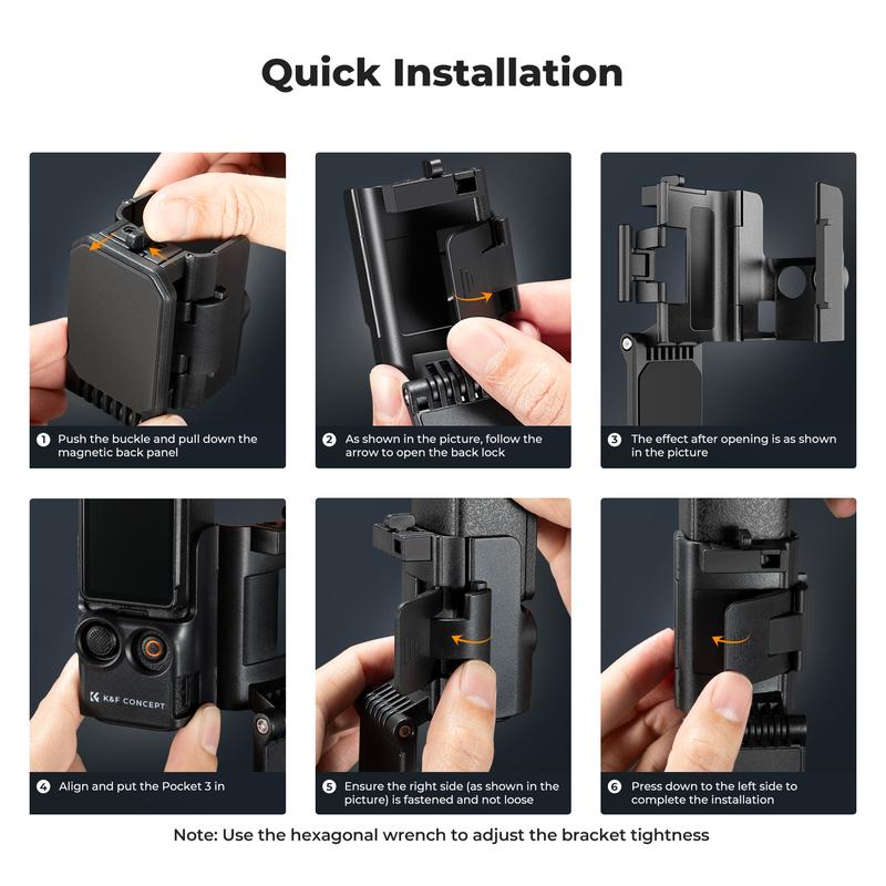 【K&F CONCEPT】 Magnetic Mount Compatible with DJI Osmo Pocket 3, Desktop Support Base Bracket Stand Expansion Adapter, Pocket 3 Multi-Function Magnet Suction Expand Frame Accessories 【K&F CONCEPT】 Magnetic Mount Compatible with DJI Osmo Pocket 3, Desktop Support Base Bracket Stand Expansion Adapter, Pocket 3 Multi-Function Magnet Suction Expand Frame Accessories