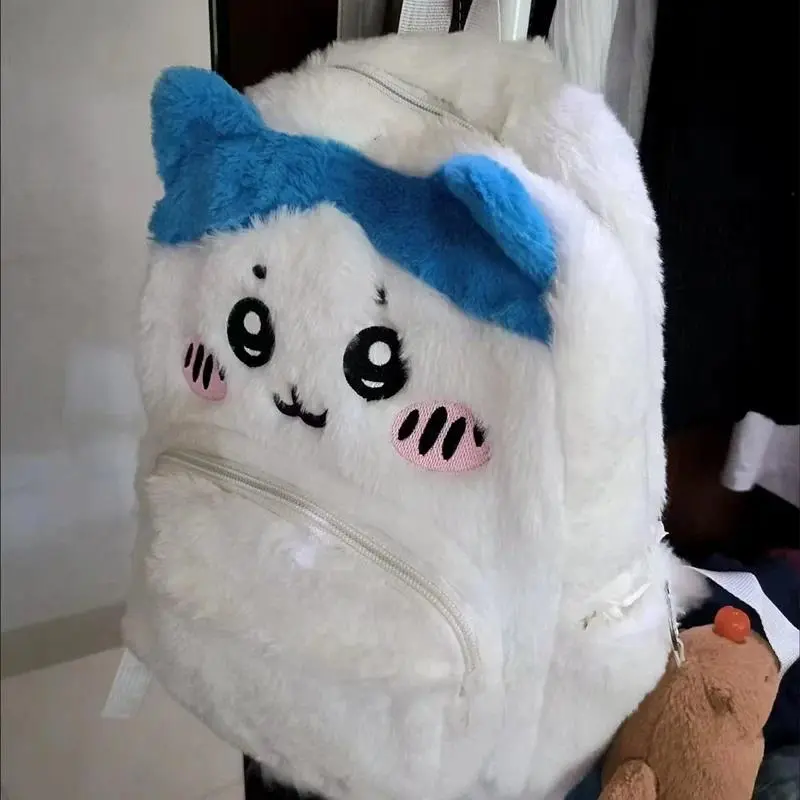 Cute Plush Embroidery Large Capacity Super Cute yiji Backpack Trendy Student Bag Hachiware Ins Backpack