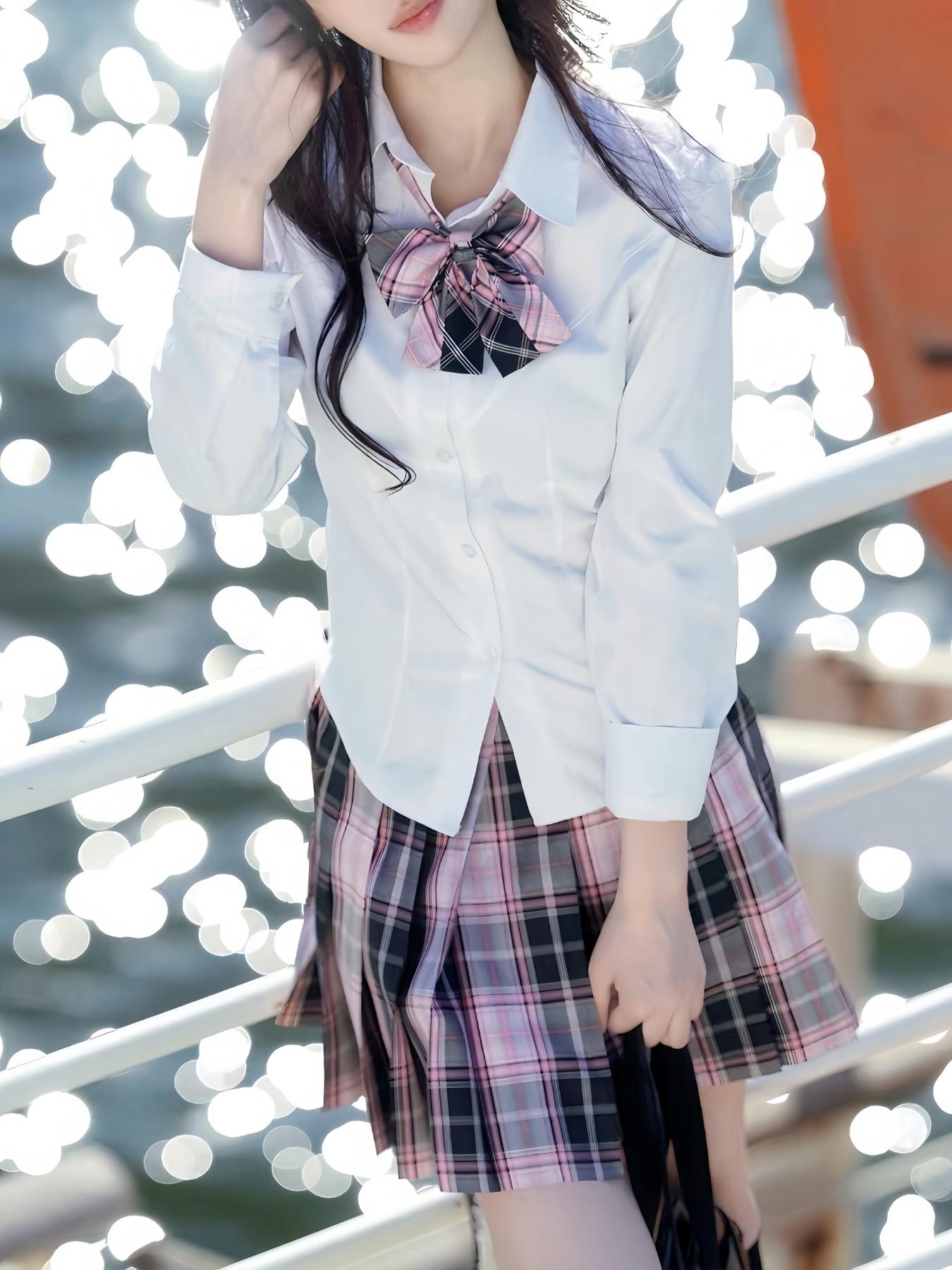 Campus Jk Uniform Set, Long Sleeve Shirt, Plaid Skirt, Bow Accessory, Preppy Style, All Seasons, Student Role Play