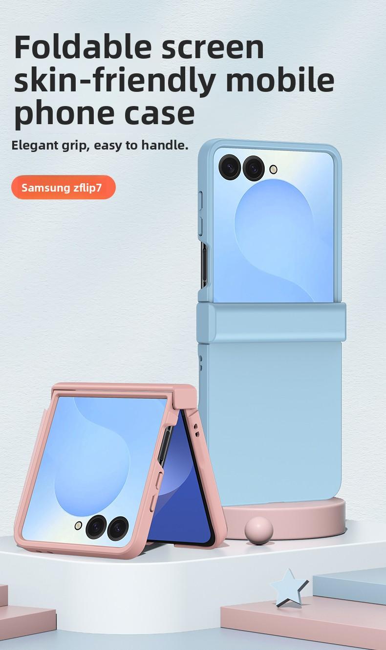 Candy-colored protective phone case Cover with hinge, hard PC back panel to protect the phone. Suitable for Samsung Galaxy Z Flip7, Z Flip7FE, Z Flip6, Z Flip5.