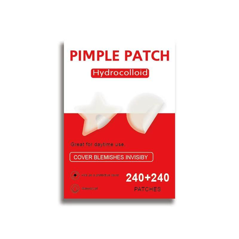 KHAZIX 240+240 Gentle Care Concealer Star & Round Patch Set, Acne Patches, Single Item, No Alcohol or Aerosol, Made in China