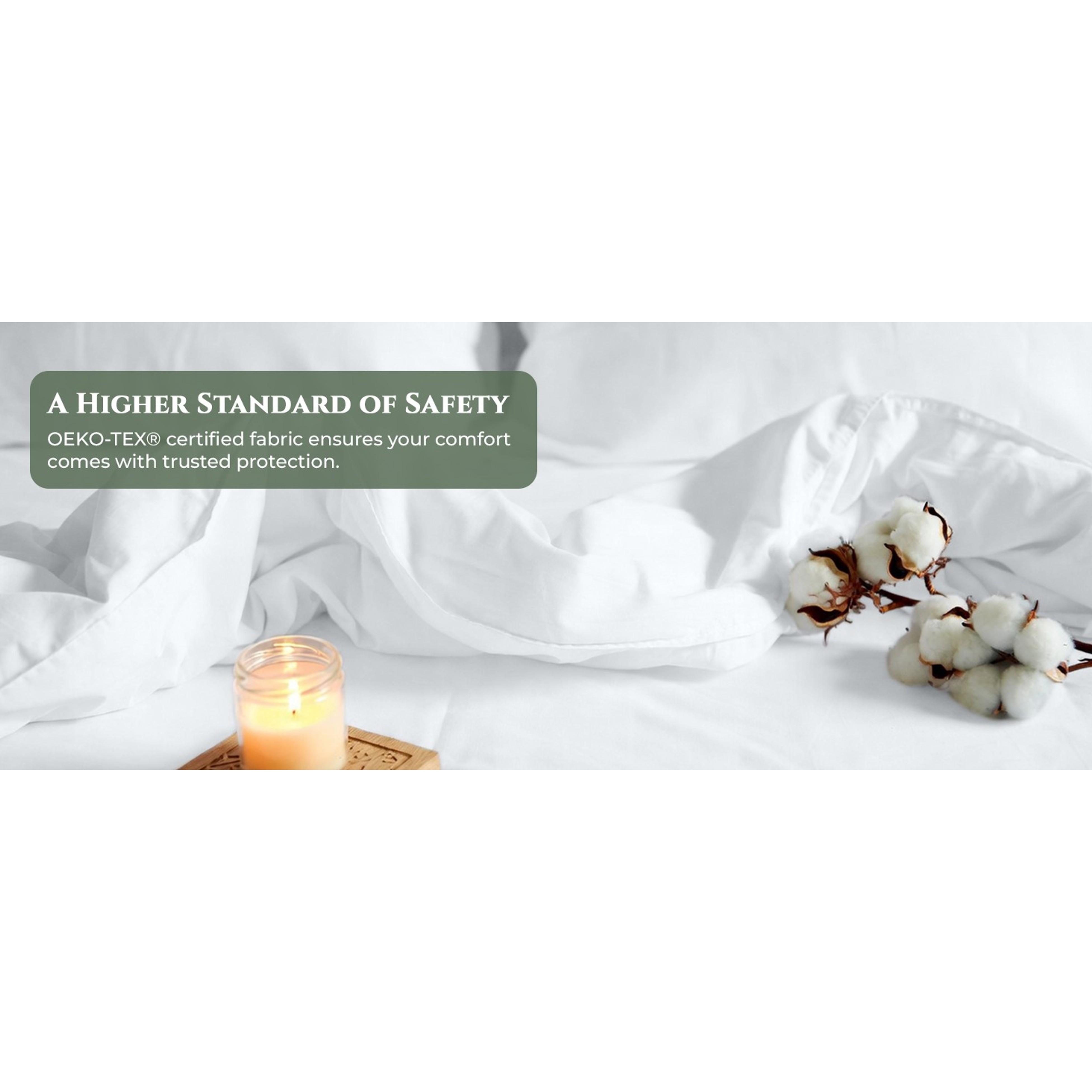 100% Organic Cotton King Size Flat Sheet - Percale Top Sheet - Lightweight & Super Soft White Bed Sheet Only (105" x 102", White)Gift