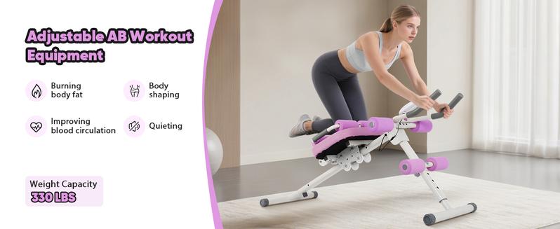 6 in 1 Multifunctional Ab Machine, Adjustable Ab Workout Equipment, Ab & Sit Up Machine for Stomach Workout, Foldable Abdominal Trainer with Knee and Back Protection, Full Body Workout for Home 6 in 1 Multifunctional Ab Machine, Adjustable Ab Workout Equipment, Ab & Sit Up Machine for Stomach Workout, Foldable Abdominal Trainer with Knee and Back Protection, Full Body Workout for Home