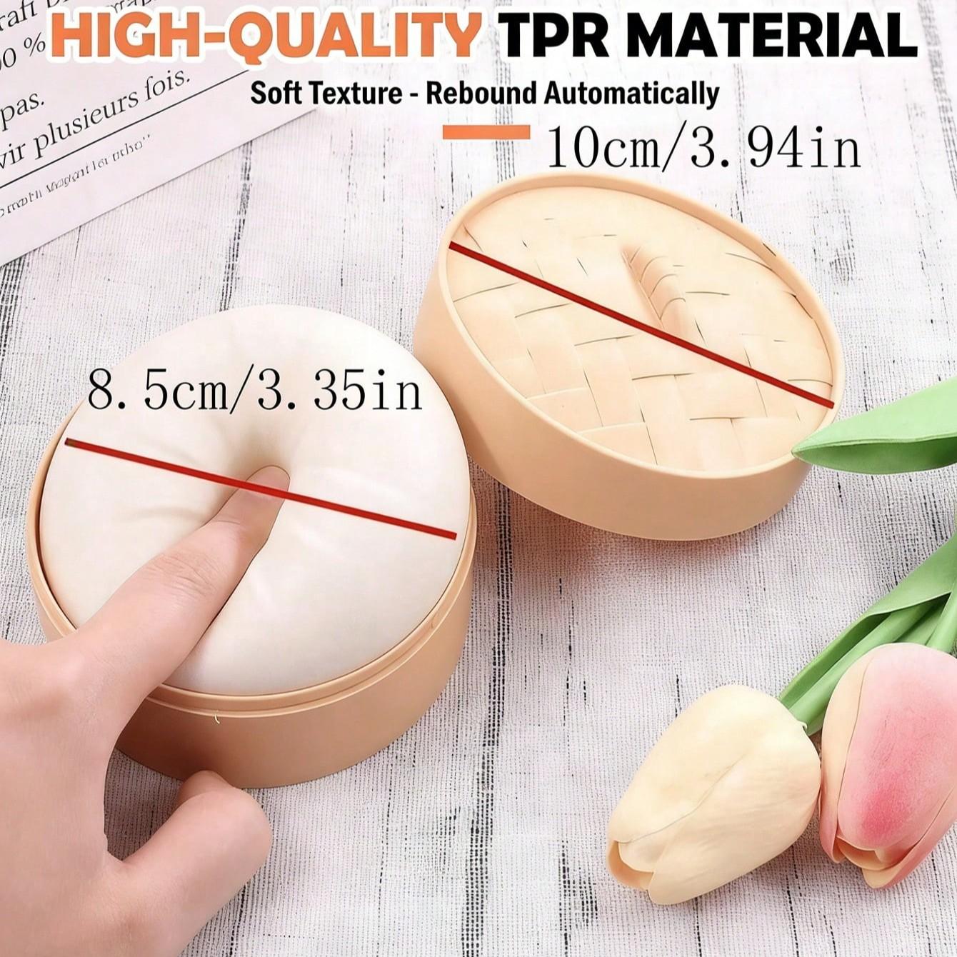 Stress Relief Toy Colorful Dumpling Decompression Ball, Sensory Stress Relief Toy, Squeezeable Doughball, Hand Pressure Reliever, Stress Relief Gadgets