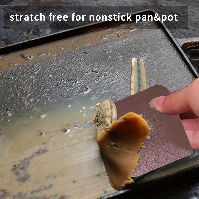 1pc, Dish Scraper Tool Set, Cast Iron Cleaning Scraper Food Scraper, Polycarbonate Plastic Pot Scraper, Iron Pan Scraper Scrubber for Cleaning Grease, Kitchen Scraper, Cleaning Tools, Cleaning Supplies