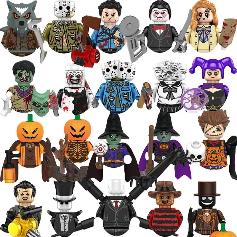 Halloween New Bricks Building Blocks Terrifier Death Megan Mini Figures Minifigures Toys Bricks Gifts For Children Adults