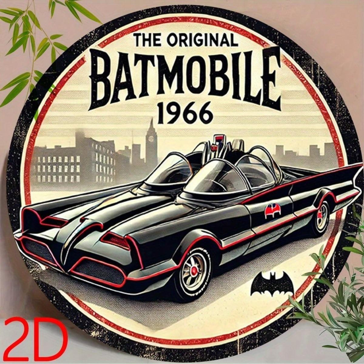 【Retro Superhero】Batman 1966 Batmobile Tin Metal Wall Sign Vintage ...
