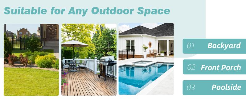 EROMMY 3 Pieces Outdoor Swivel Rocker Patio Chairs, 360 Degree Rocking Patio Conversation Set with Thickened Cushions and Glass Coffee Table for Backyard  wicker furniture