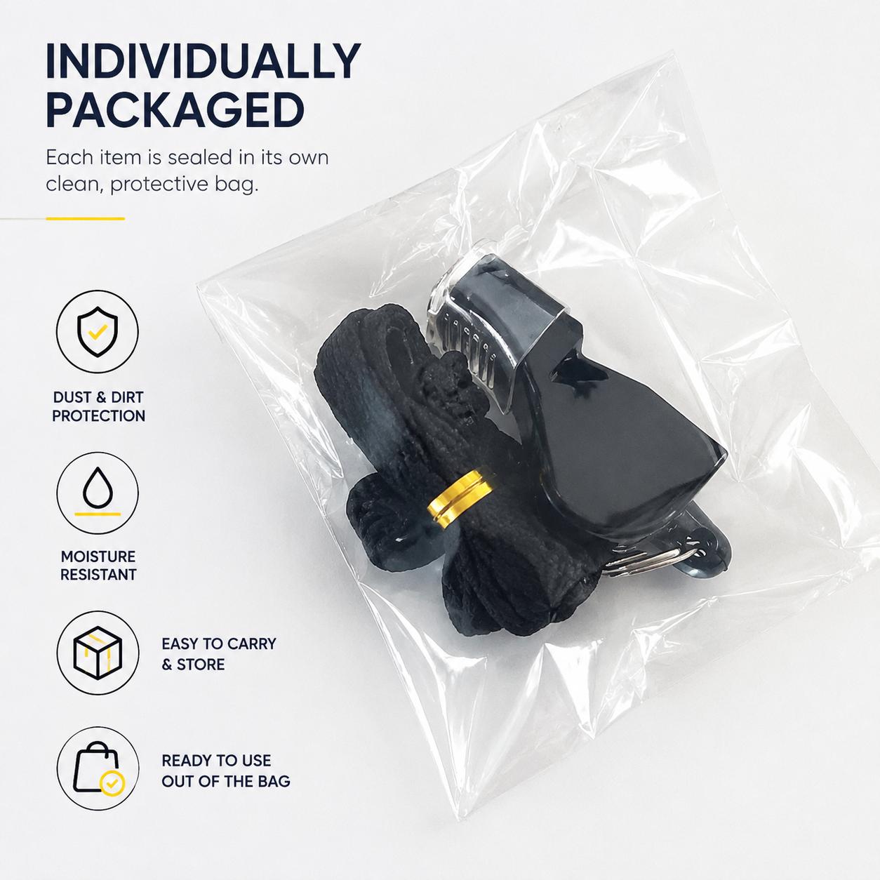 Professional-Grade High-Frequency Emergency Whistle - Durable Non-Toxic Polyethylene, Emergency Alert, Reliable Sound, Ergonomic - For Sports Referees, Outdoor Activities
