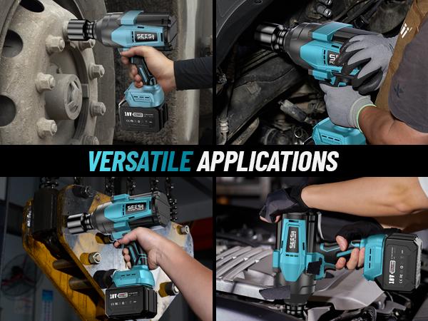 SEESII 3/4" Cordless Impact Wrench Set - 2000Nm (1475ft-lbs) High Torque Brushless Power Tool with 2x 6.0Ah Batteries, Fast Charger, and Accessories - Heavy Duty for Truck, Car, and Mower Repair, WH820 Black Friday Deals SEESII 3/4" Cordless Impact Wrench Set - 2000Nm (1475ft-lbs) High Torque Brushless Power Tool with 2x 6.0Ah Batteries, Fast Charger, and Accessories - Heavy Duty for Truck, Car, and Mower Repair, WH820 Black Friday Deals