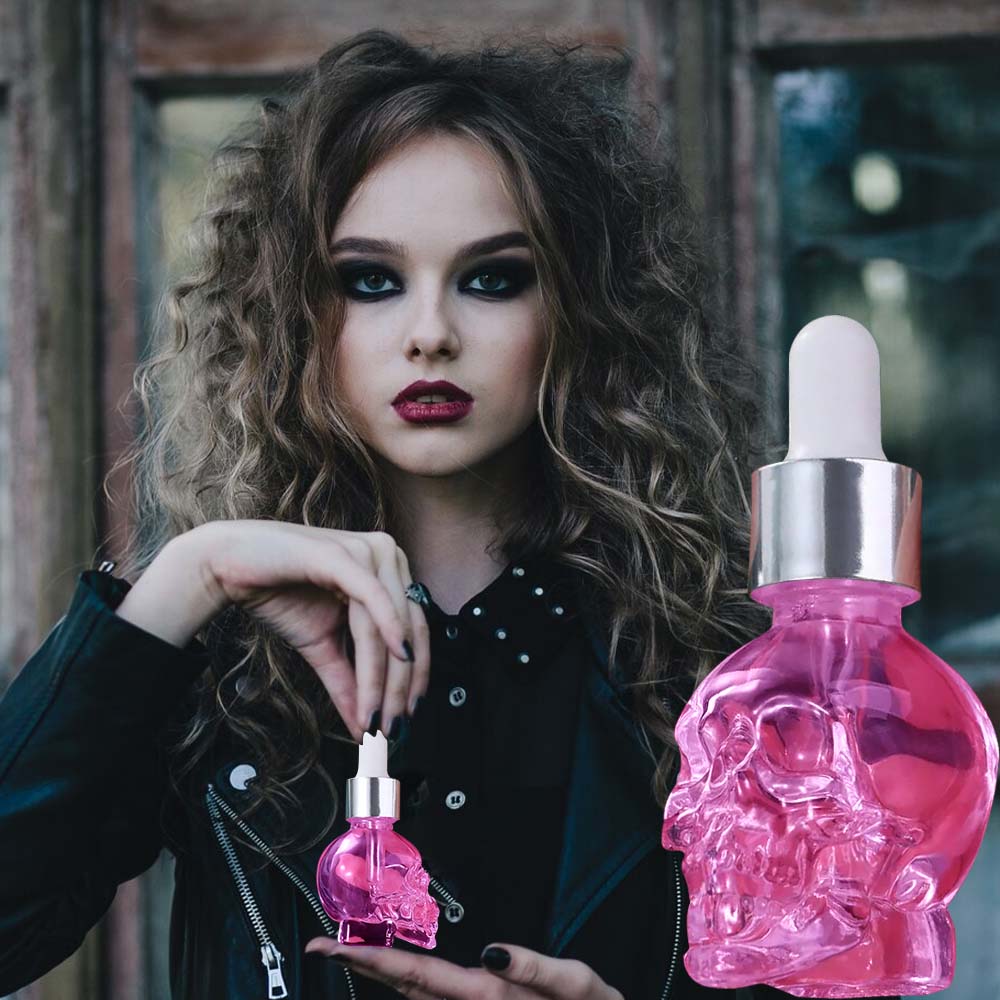 Pink Women's Skull Design Perfume Oil, Long Lasting Fragrance for Women, Fragrance for Daily Use, Perfume for Women, Cosmetic Gift for Girls, Halloween, High Quality Fragrance