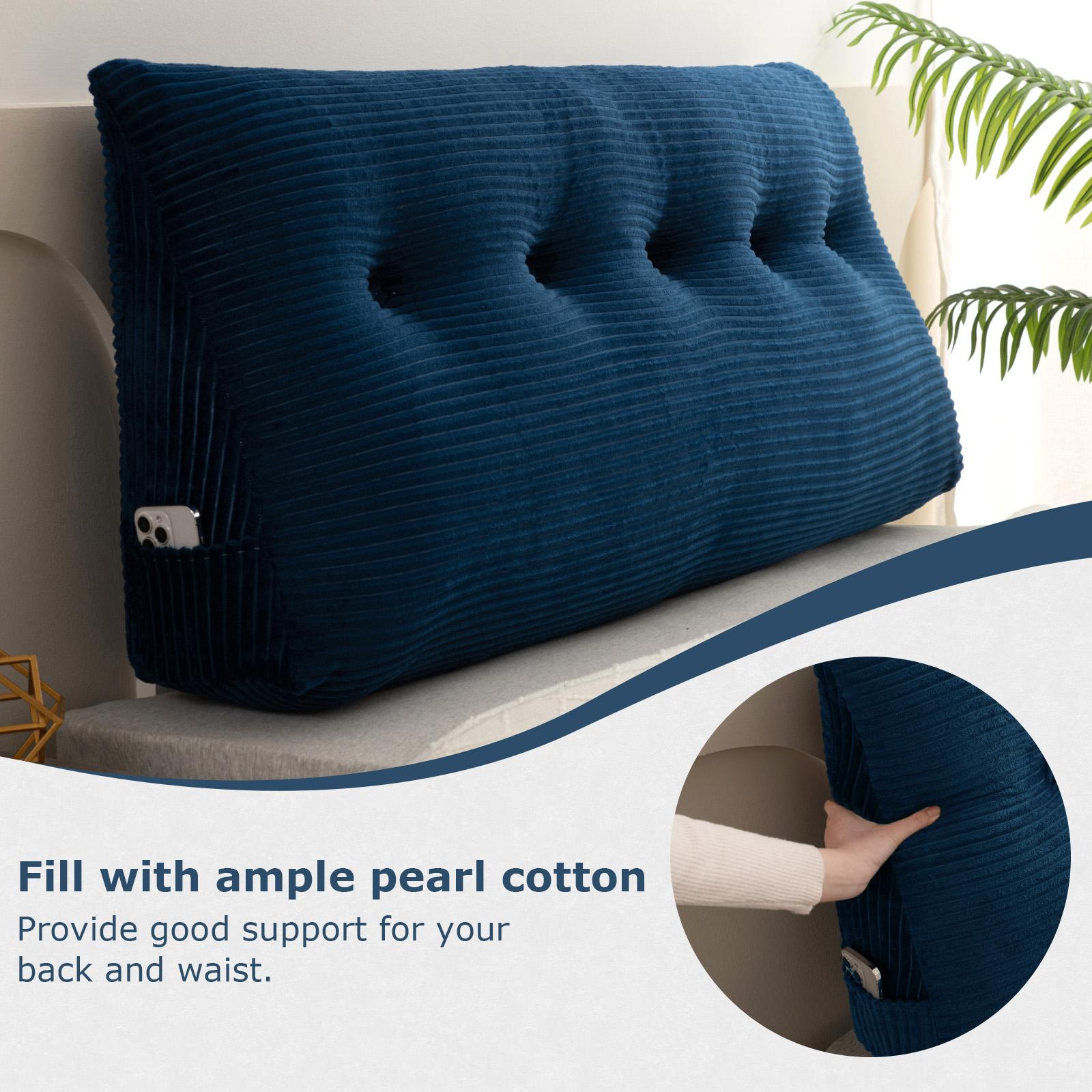 Coral Fleece Wedge Pillow Headboard Triangular Bed Pillow for Bed Sofa with Removable Cover king size reading cotton  pillow fluffy comfort Bolster