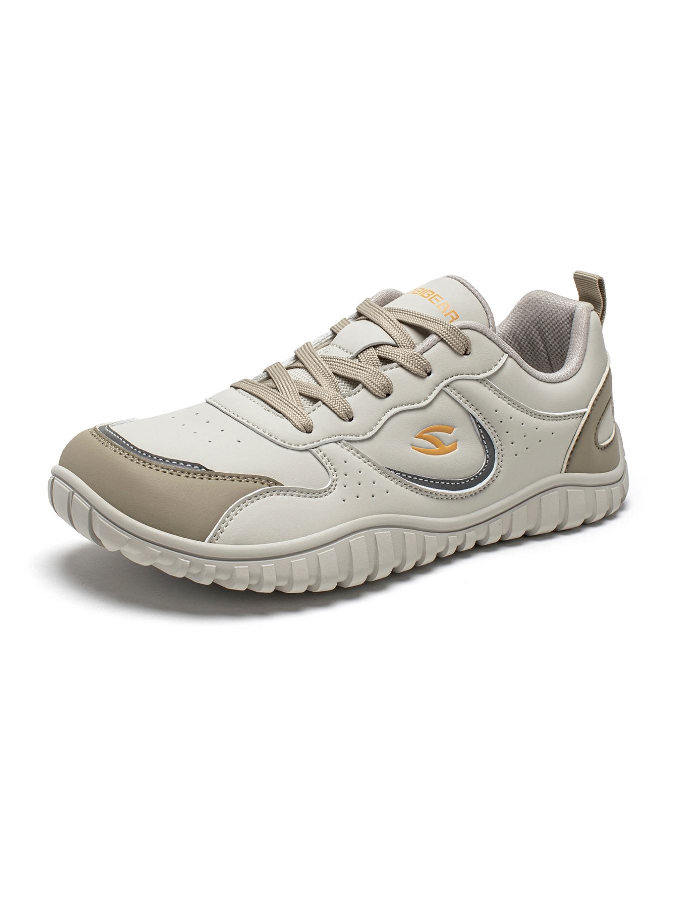 Men's Wide Head Shoes, Spring & Fall Casual Leather Sneakers, Comfortable Walking Shoes, Sporty Design, Hobibear New Arrival, Trendy Walking Shoes