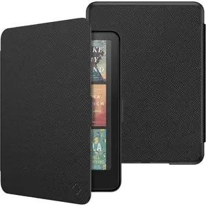 Fintie Case for 7" All-New Kindle Paperwhite (12th Generation, 2024) and Kindle Colorsoft - Slim Lightweight Shell PU Leather Protective Cover with Auto Sleep/Wake, Black