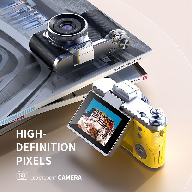 Flip Vintage Ccd Camera, 2.4 Inch Flip Screen Professional Camera, USB Charging Dual Cameras, Rechargeable Camera, LCD Display, ABS Material, Vlog Beginner, Chirstmas, Birthday Gift