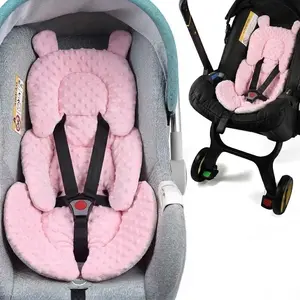 Thick High-Elastic Cotton Stroller Seat Cushion, Spinal Protection, Anti-Shock, Cute Style, Newborn Travel, Baby Pushchair/sleep Basket Pad