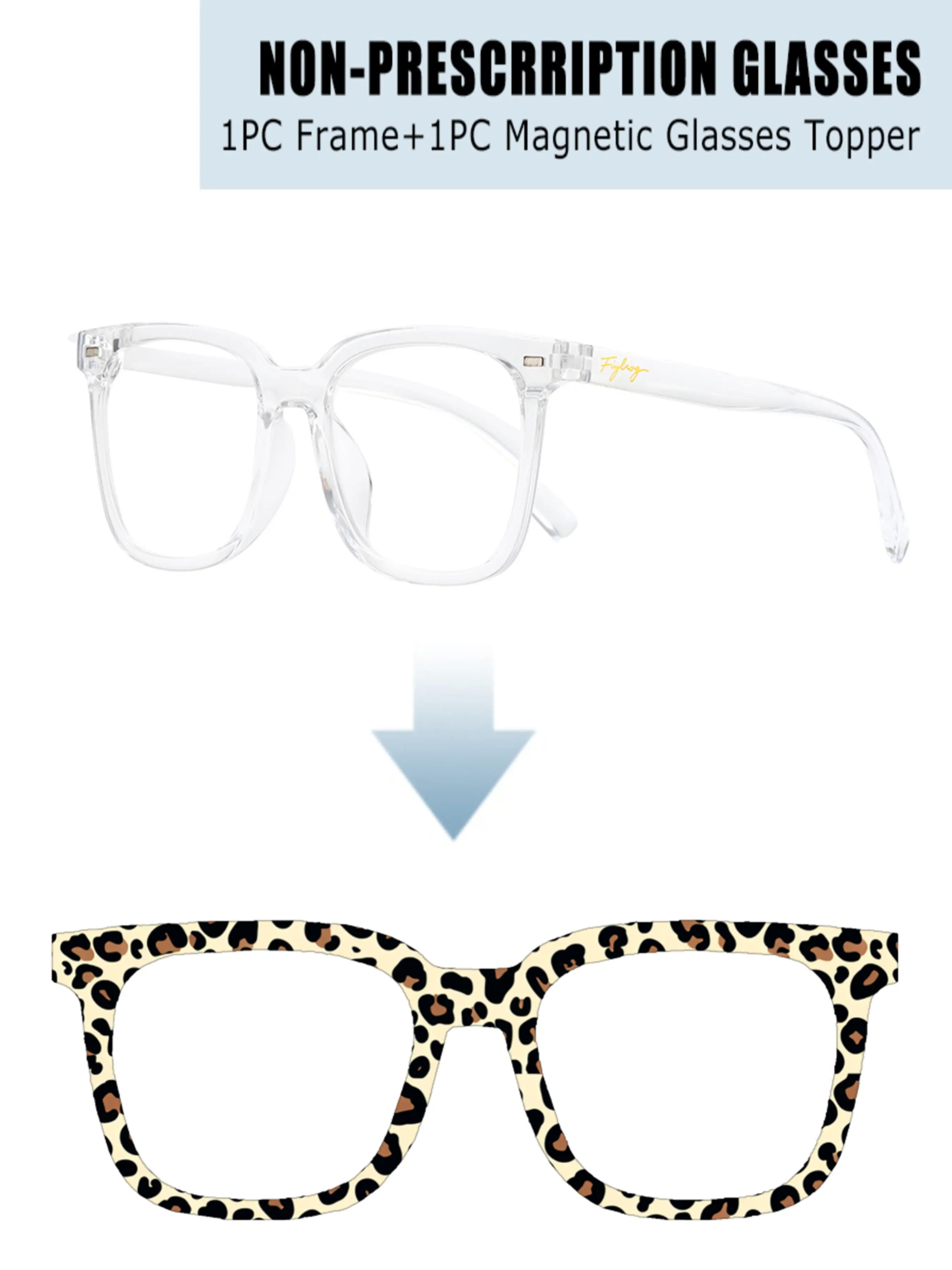 Transparent Frame Leopard Print 2