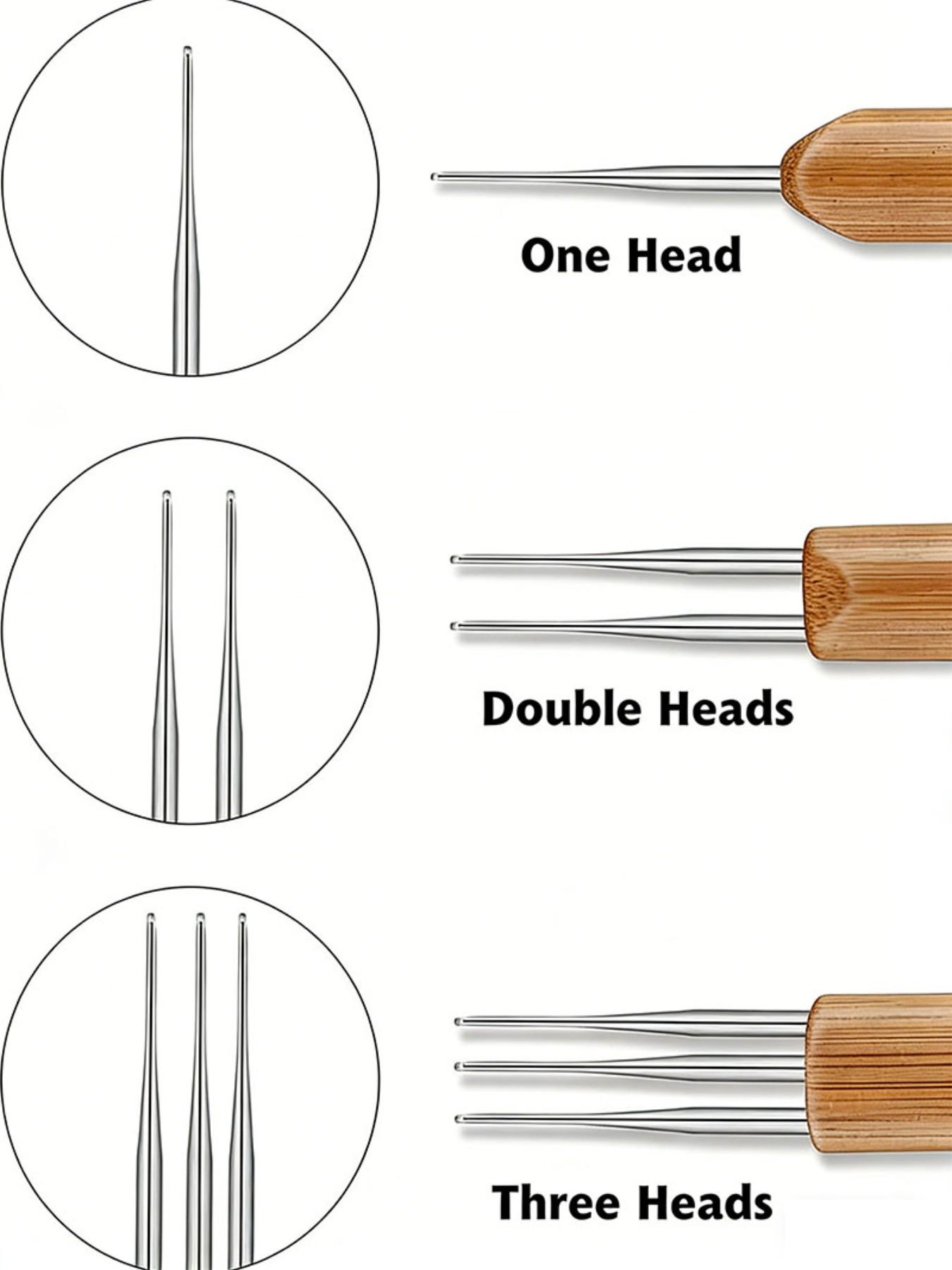 0.5mm High-Quality Wooden Handle Crochet Hook, Precise Needle Tip, Ideal for Wigs, Braiding, Hair Extensions, Handmade Crafting Tools