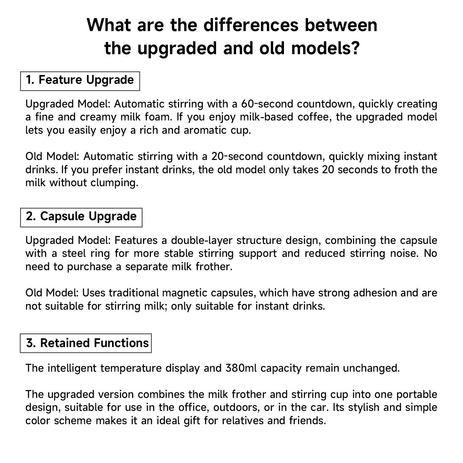 Smart Coffee Cup with Lid, Automatic Stirring, Temperature Display, USB Rechargeable, Suitable for Coffee, Tea, Hot Chocolate, Gift for Women