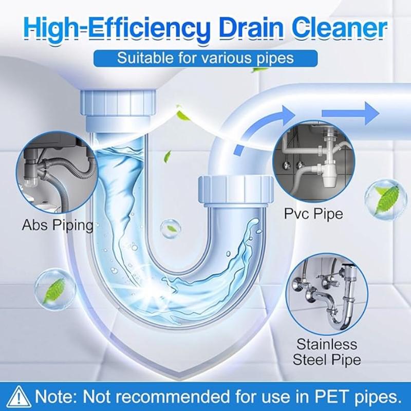 Strong Drain Cleaner for Kitchen, Fast Acting Drain Clog Remover, Powerful Grease Dissolver for Bathroom, Pipe Cleaning Solution for Homeowner