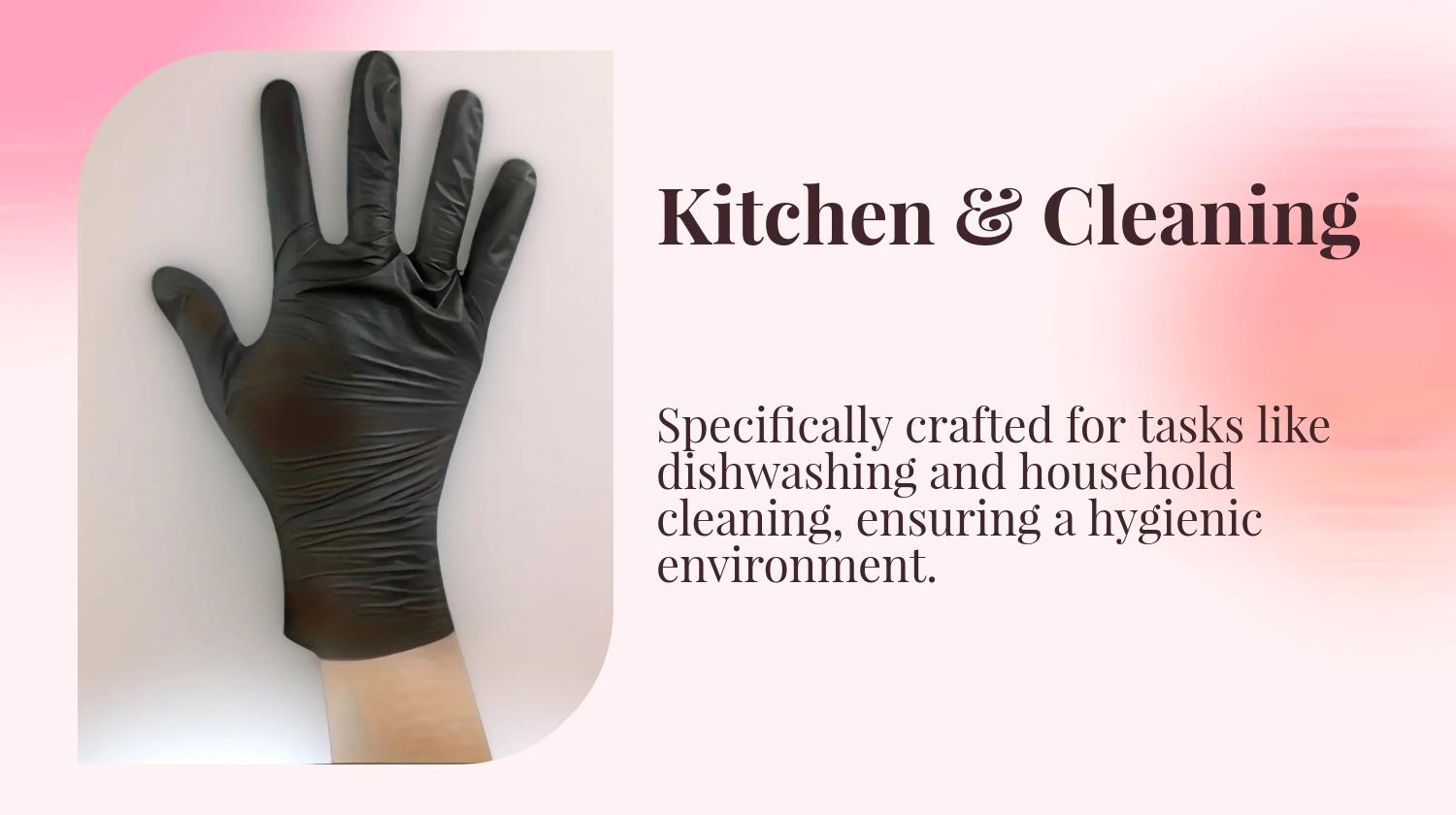 50/100pcs Black PVC Gloves - Disposable Thickened Gloves, Suitable for Kitchen, Dishwashing, Home Cleaning, Handheld, Latex Free, Suitable for Indoor and Outdoor Use, Kitchen Cleaning Gloves