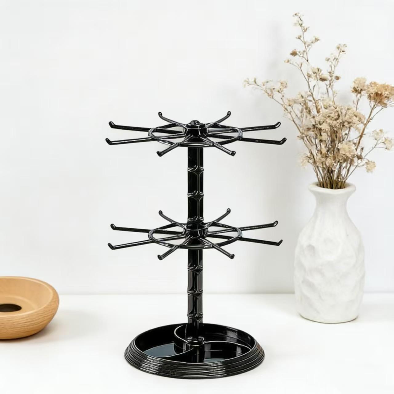 Rotating Earring Organizer Rack, Ideal for Jewelry Display, Bead Bracelets, Dangle Earrings, Necklaces, Handcrafted Accessories