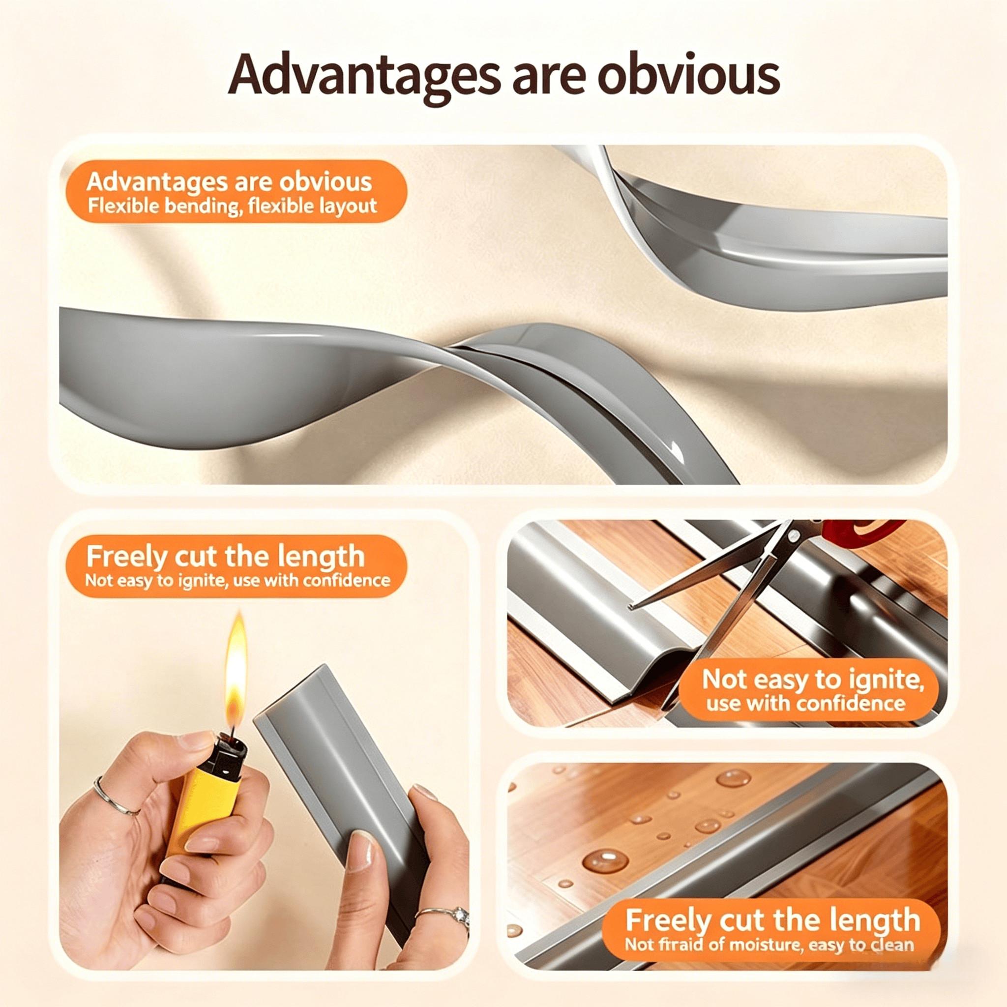 Single Roll 1 Meter Wire Management Tray, Invisible Decorative Cable Organizer, Soft Floor Protection Tool, Hidden Wiring Solution