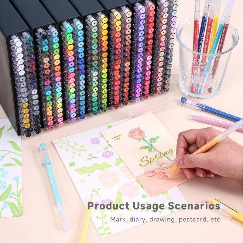 234 Colors Painting Gel Pen Set, Coloring Materials Set, Color System,252Pack Hand-Held Backpack,0.6mmNeedle Tip,Large Capacity Ink Pens,Art Supplies For Diary,Card,DIY,Coloring, Doodling