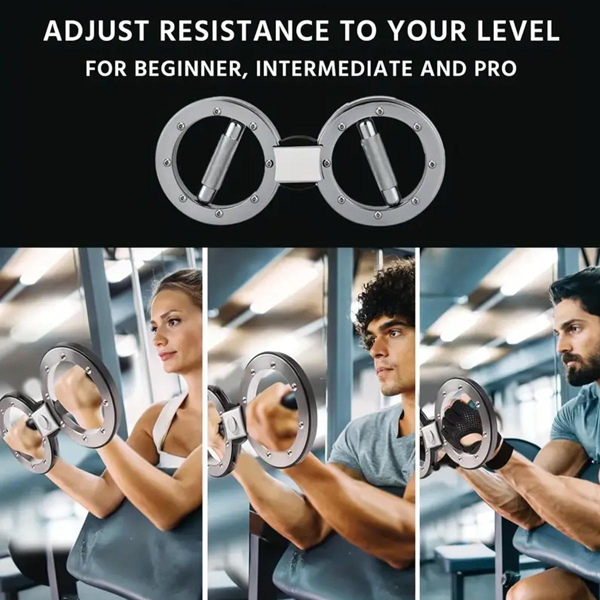 Adjustable Resistance Arm Trainer, Arm Strength Trainer - Multifunctional Forearm and Muscle Exercise Device, Suitable for Boxing, with a Figure-8 Design and Non-Slip Grips, Ideal for Speed Training and Fitness