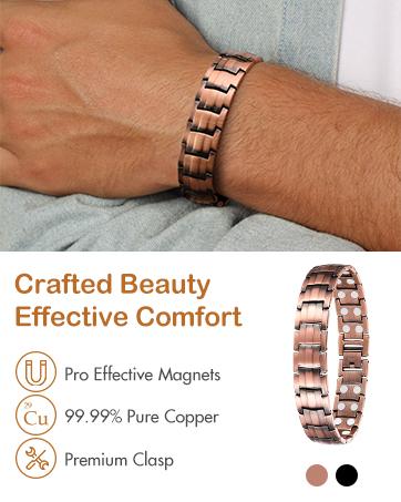 Pure Copper Magnetic Bracelets for Men - Fashion Costume Jewelry Accessory Gift exquisite birthday jewelry gift woman unique cute lucky thoughtful wear daily perfect wellness stylish friendship blue