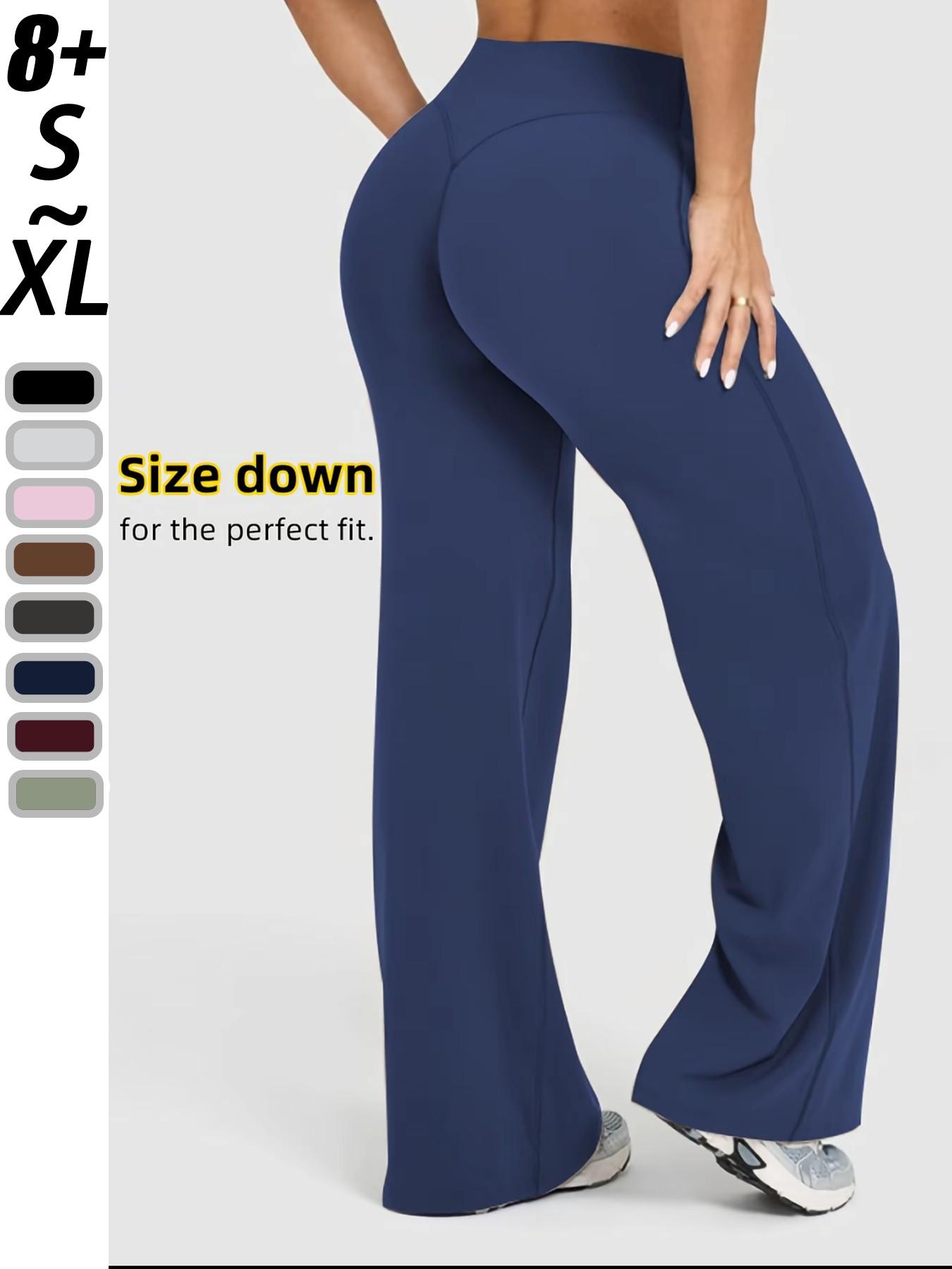 High Waist Sporty Yoga Pants, Fitted Plain Design, Comfortable Workout Apparel, Ideal for Outdoor Activities, All-Season Wear, Fitness Bottoms