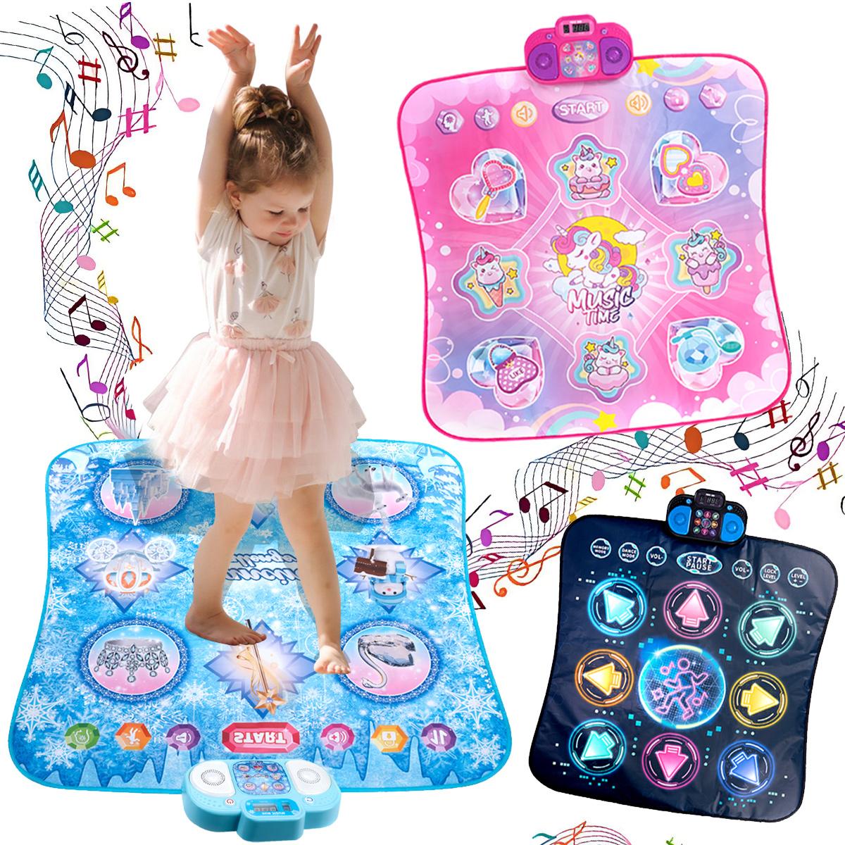 Electronic Dance Game Pad, Multifunctional Modes, LED Lights & Music, Birthday Gift Toy for Girls, Interactive Dancing Mat