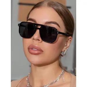 Unisex Vintage Aviator Polarized Sunglasses - Classic Style, Trendy Casual Tinted Lenses, 1 Size, Outdoor-Ready for Everyday Wear, One Size
