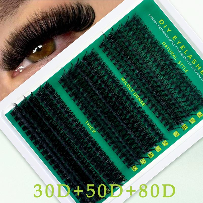 High-capacity false eyelashes in various styles, D-curved design, easy DIY personal false eyelashes, DIY false eyelash extension kit, Individual lash extensions, suitable for daily use, parties, travel