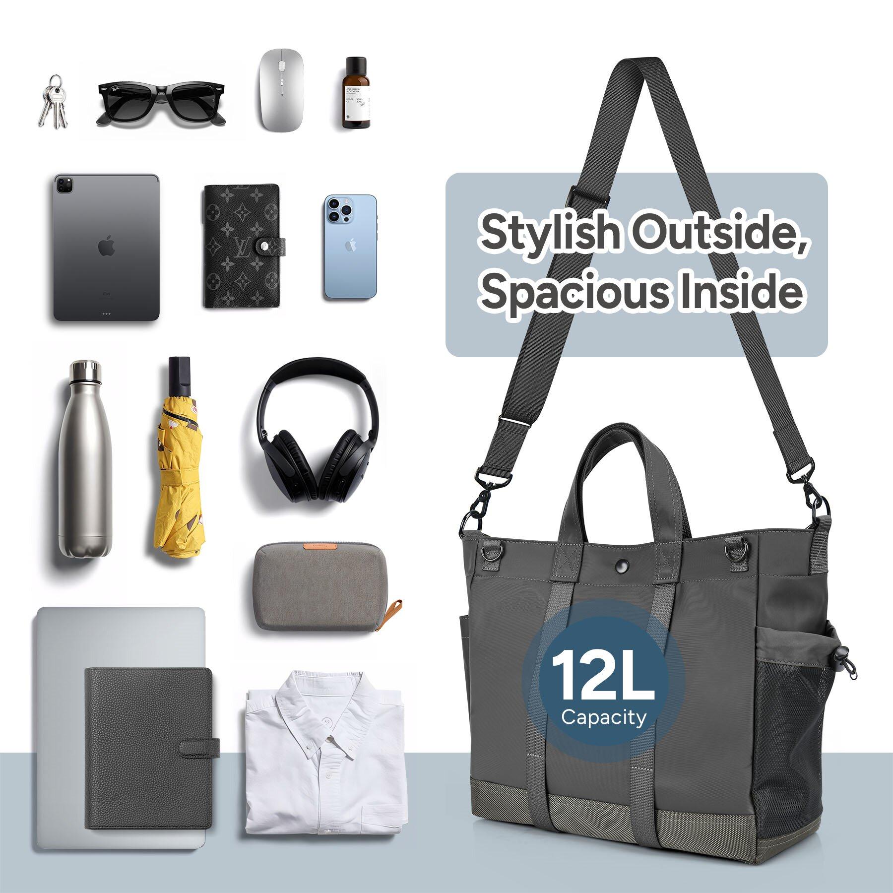 travel inspira Laptop Tote Bag for Women/Men,greenish Carry-On Work Bag with Adjustable Shoulder Strap, Water-Repellent Travel Duffle Bag with Reinforced Bottom for Work, Commuting, and Business, tote bag for school, work tote bag, TikTokShopSpringGlowUp