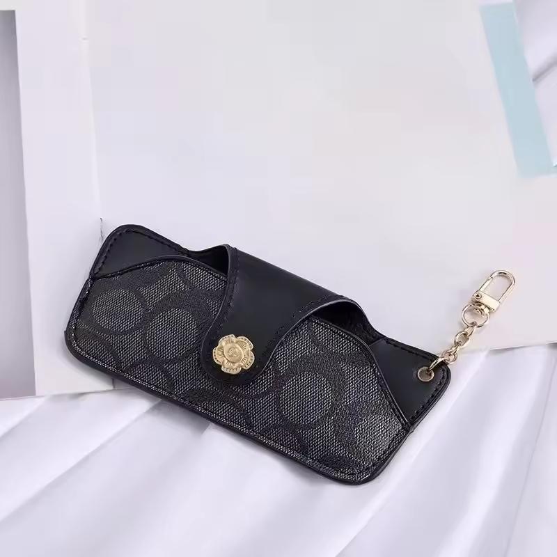 Portable Eyeglass Case with Keychain, Protective Storage Bag for Reading Glasses and Sunglasses, Essential for Daily Use and Travel