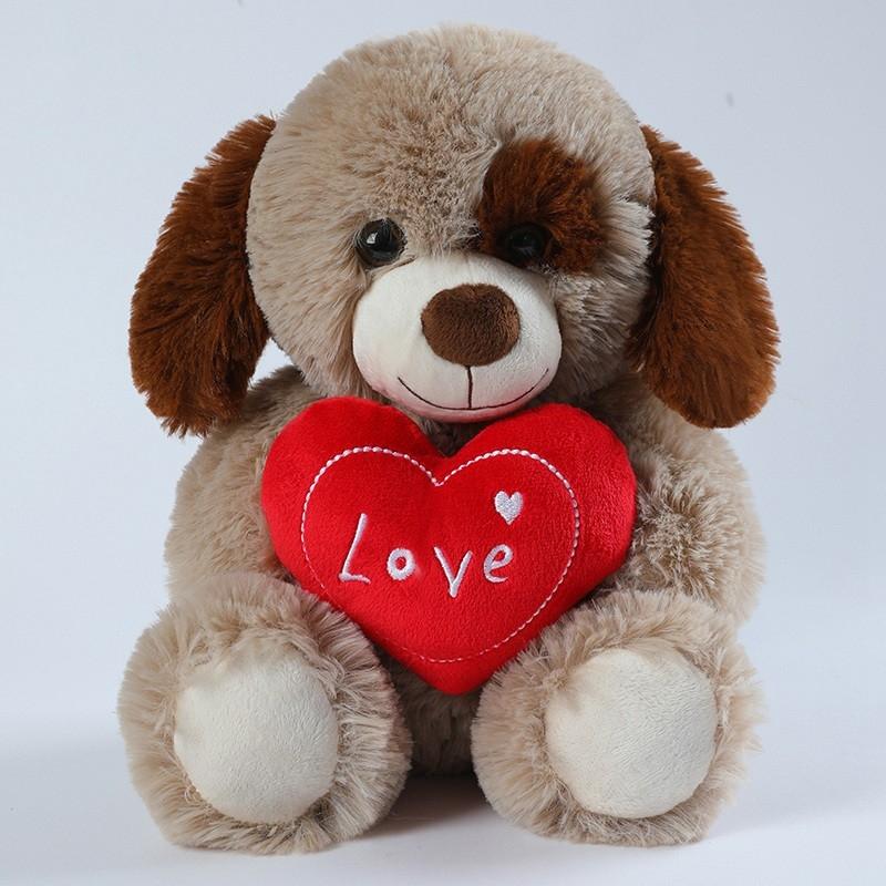 Love Teddy Bear with Heart, Soft Adorable Stuffed Plush Bear Doll Animal Toy, Perfect Gift for Her Girlfriend Mom Kids, Unisex Present