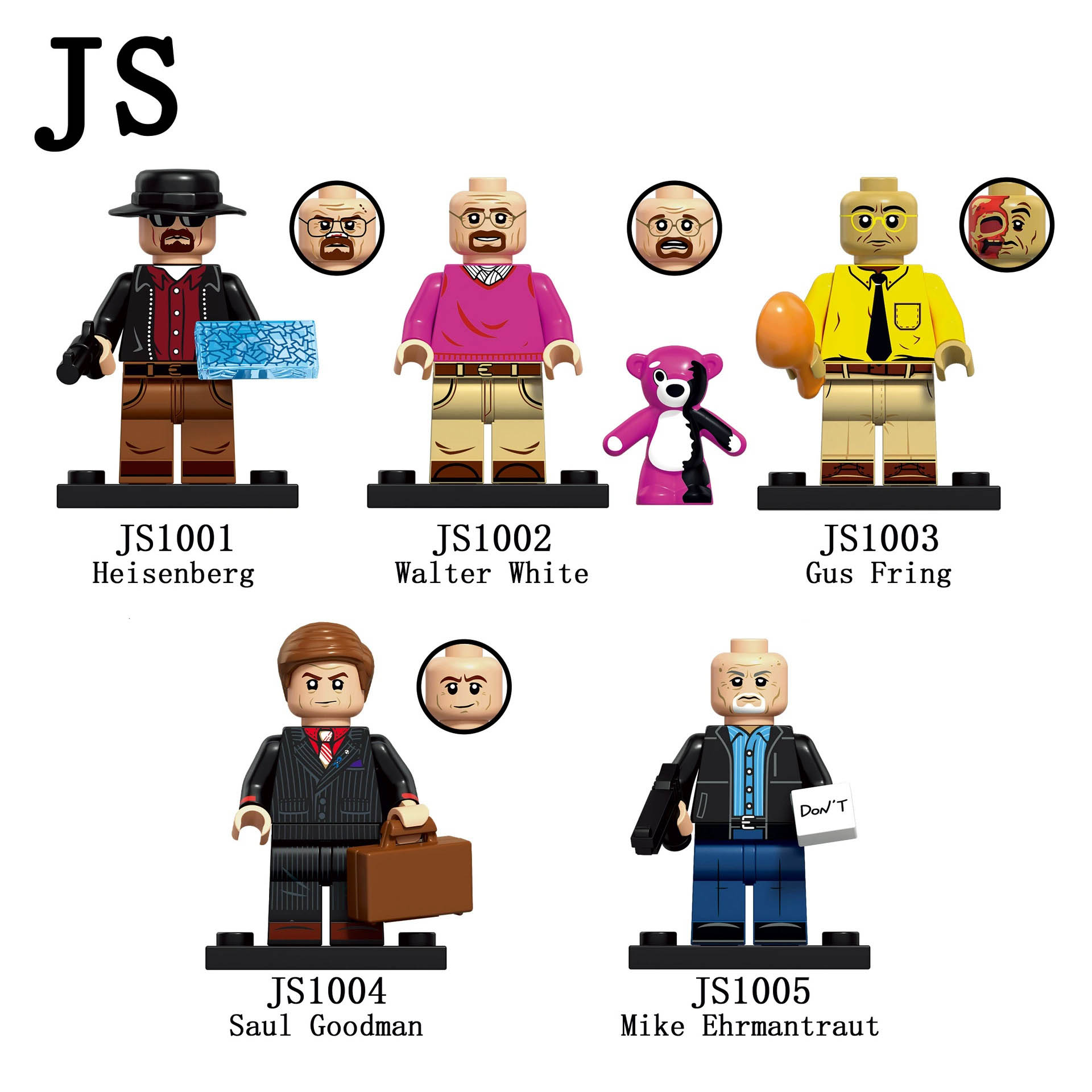 Breaking Bad Movie Series Building Block Figures Toy, Collectible PVC Action Figure Set, Ideal Gift for Fans & Kids