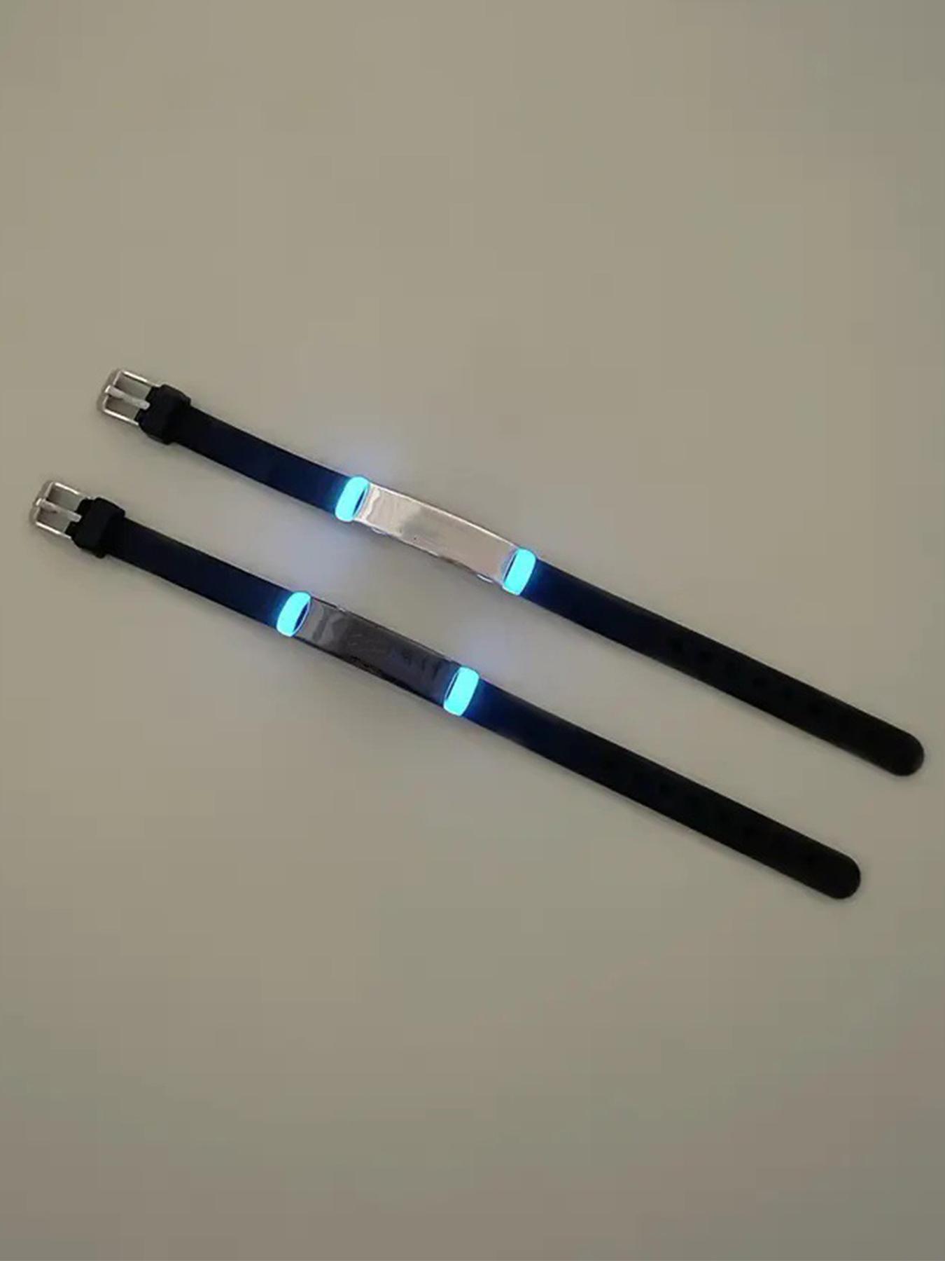 2 Pcs "With God" Inspirational Bible Verse Cross Night Light Bracelet, Cross Bracelets, Christian Silicone Identity Band, Inspirational Gift for Men and Women, All Seasons Casual Wear No Fade Couple Gift