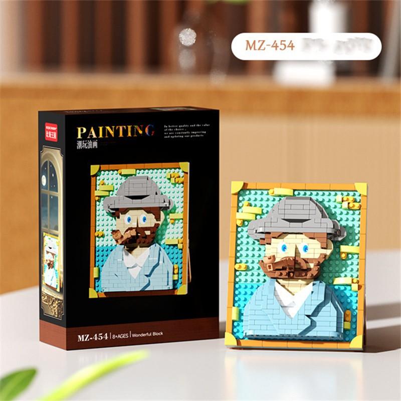 World Famous Painting Building Blocks, Educational Toy, Creative Decoration, Parent-Child Play, Assembly Puzzle